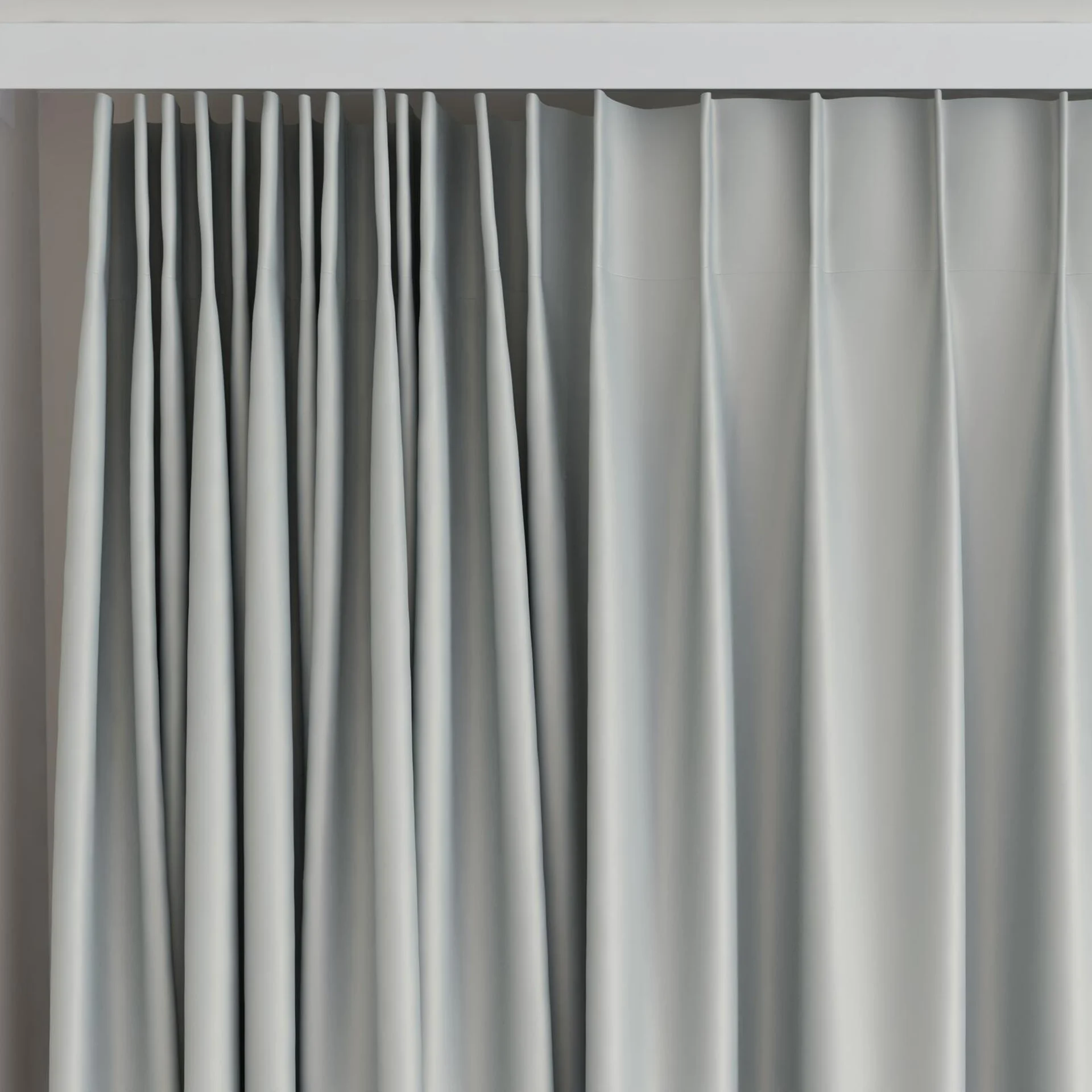Top view of Blockbuster Aluminium, on curtain rail