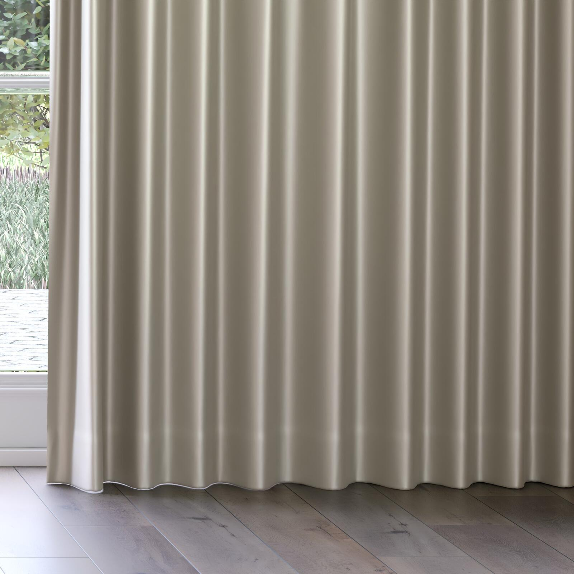 Bottom view of North Face Linen, on curtain rail