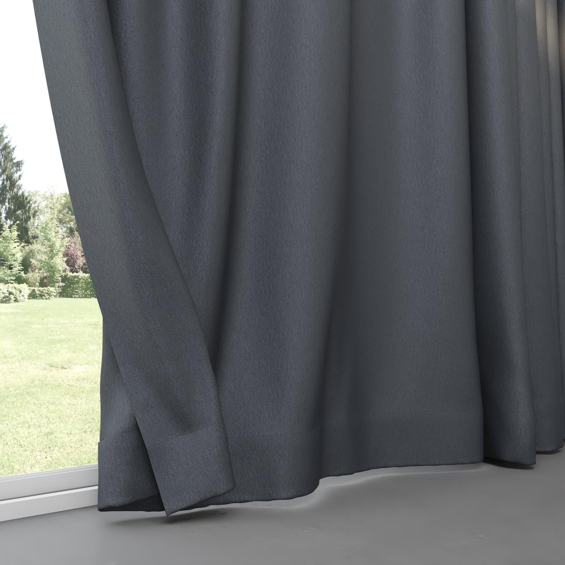Bottom view of Infinite Slate, pinch pleat