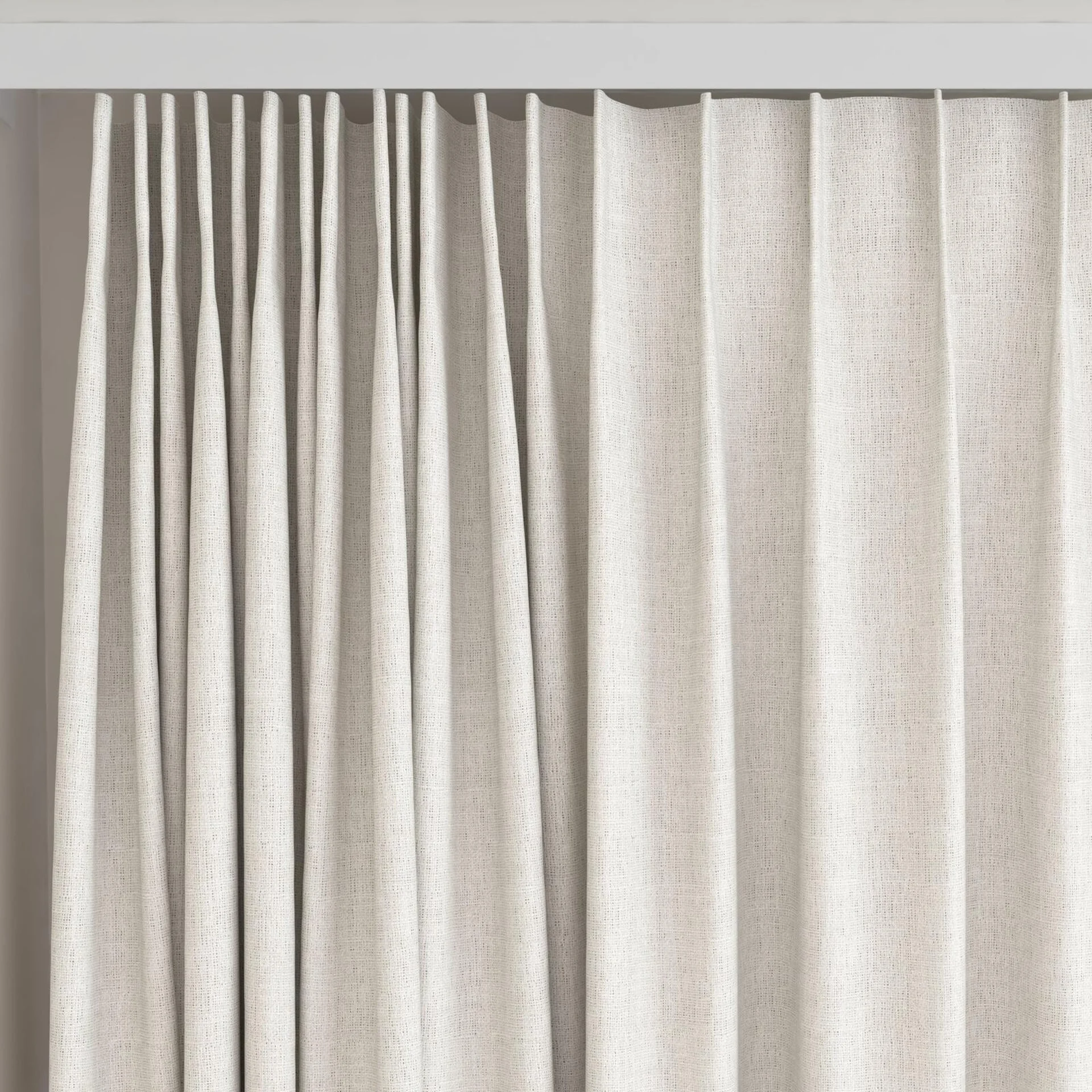 Top view of Element Bone, on curtain rail