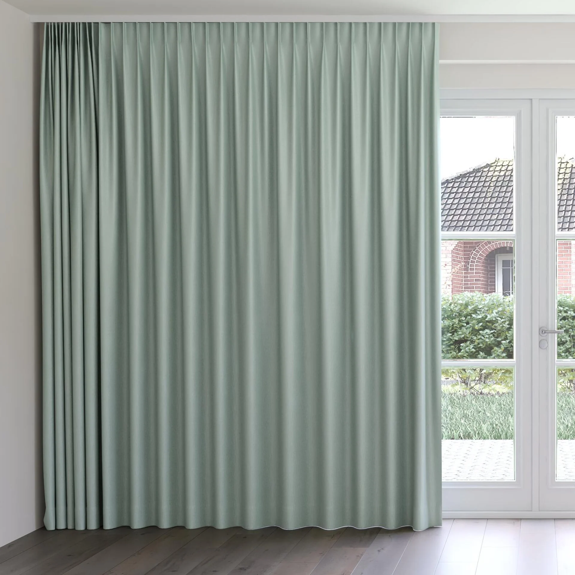 Front view of Rewind Hydro, on curtain rail