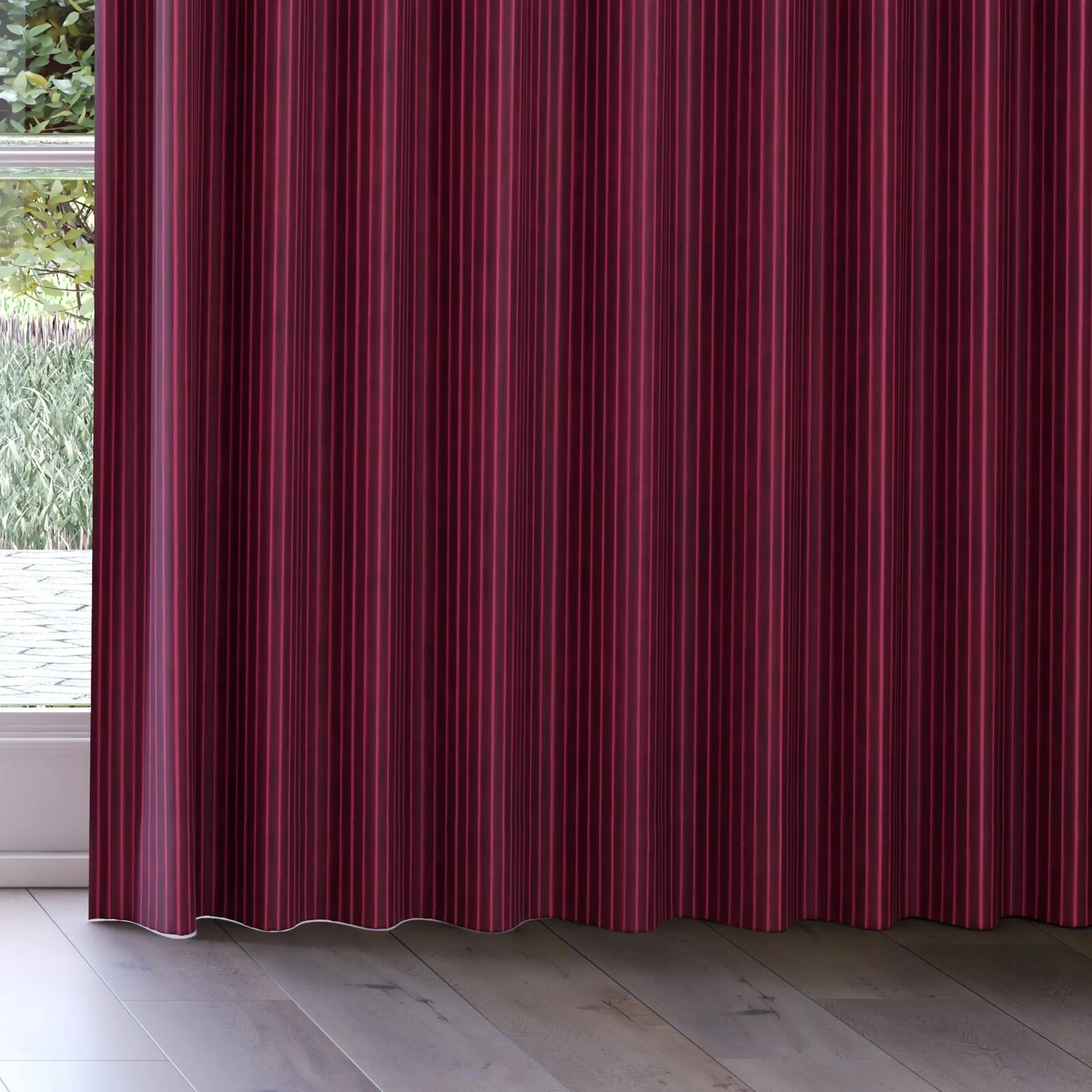 Bottom view of Cordial Tulip, on curtain rail